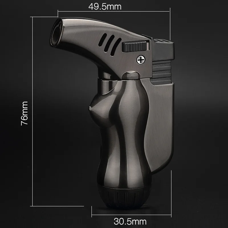 Фонарь ческая турбо зажигалка с распылителем ветрозащитная газовая синяя