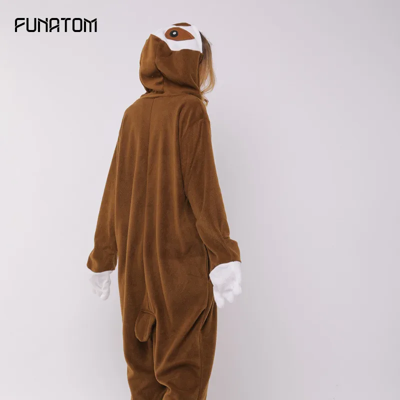 Женские пижамные комплекты Ленивец фланелевые пижам с милыми животными женская