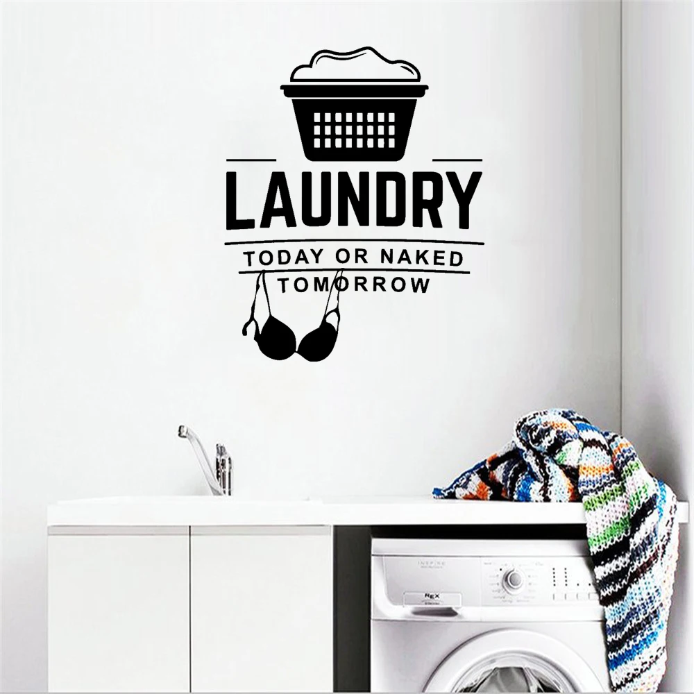

Modern Fashion For Laundry Rooms Wall Sticker Wall Art Mural Home Decoration Vinyl Waterproof Revocable ov640