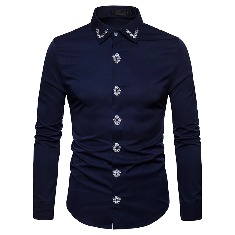 Осенние Рубашки новая уличная одежда мужские рубашки уличное платье облегающие