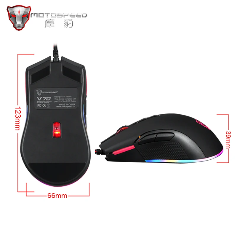 Мышь Motospeed V70 игровая Проводная PMW6400 6400 DPI 12000 | Компьютеры и офис