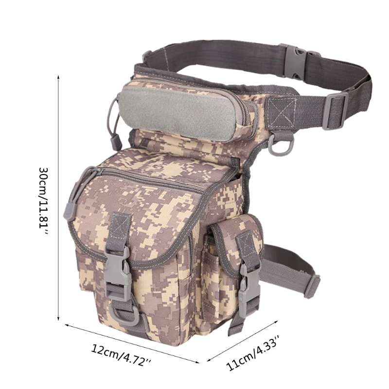 

Waterproof Oxford Cloth Army Camouflage Style Pinpointing Metal Detector Find Bag Messenger Journalist Photography Sports leg ba