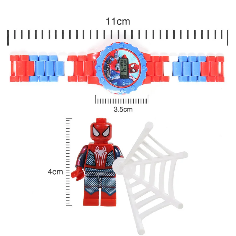 Детские часы с супергероями конструкторские Ninjagoed Marvel Мстители совместимые Legoed