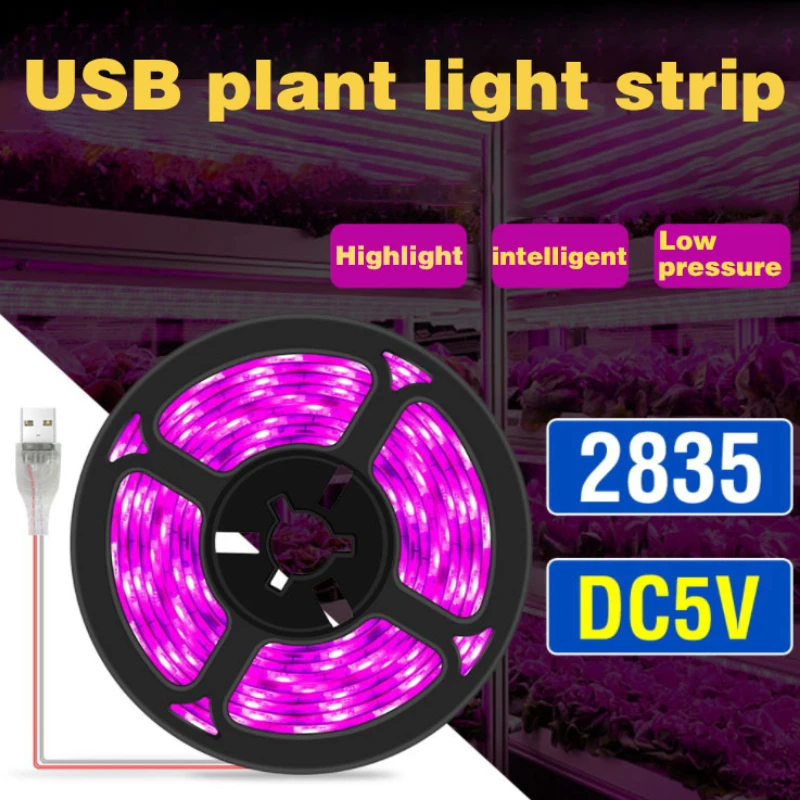 

LED Plant Grow Strip lights Full Spectrum Flexible Board Waterproof Lamp For Indoor Plant Flower Seedling 2835 SMD-0.5m/1m/2m/3m
