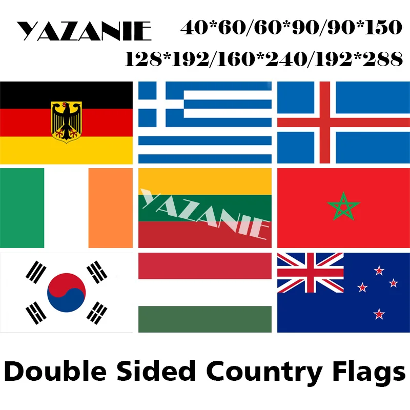 Двухсторонние флаги и баннеры yazdy Германия Греция Исландия Ирландия Литва