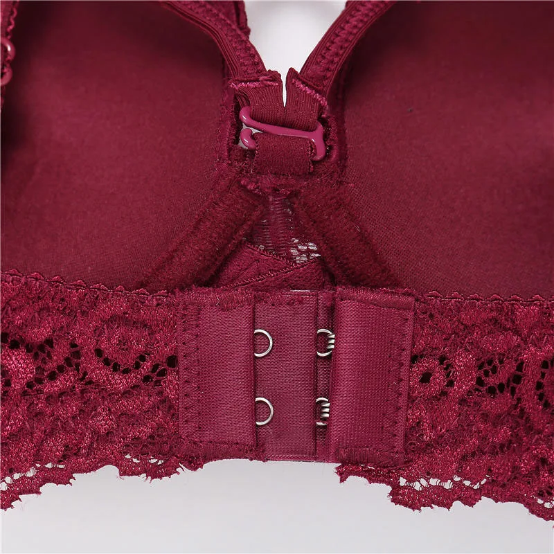 Бюстгальтер кружевной бюстгалтер с цветами Женский пуш-ап однотонный интимное