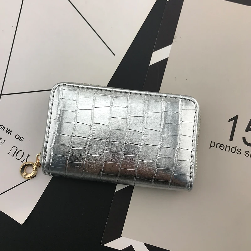 11323silver BELLO TUTTI, дизайнерский кошелек из искусственной кожи, женские мини-кошельки, модные держатели для карт, тонкий кошелек с карманом для монет, маленькая сумочка для денег - Цвет: 11323silver