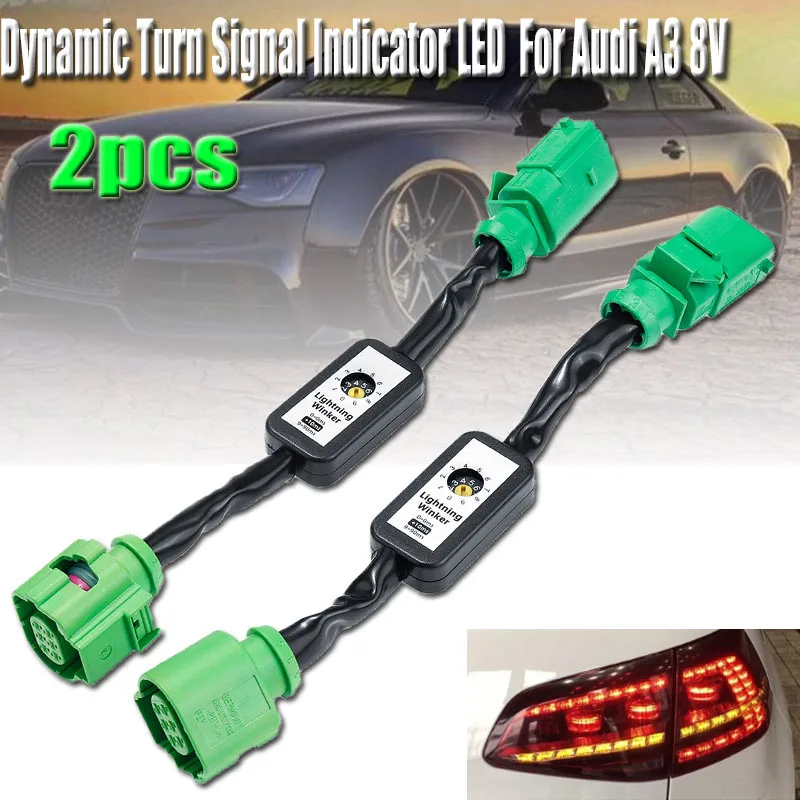 

2 шт. 8v5945095c для Audi A3 8 в 2012-2018, Динамический указатель поворота, светодиодный модуль заднего фонаря, кабель, жгут проводов, светильник