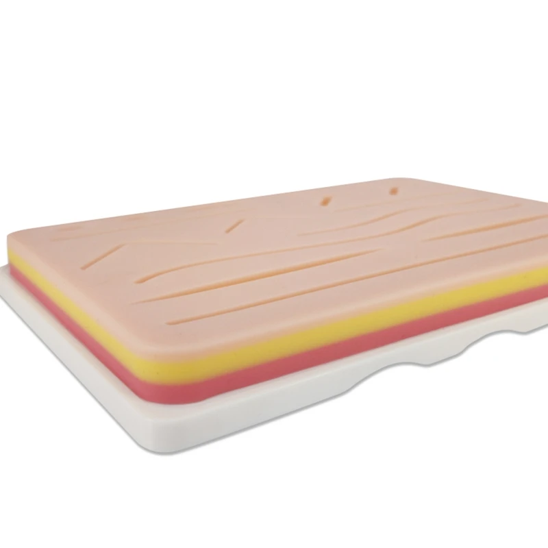 Multi-Wound Suture Module Silicone Practice Simulation Skin Block |