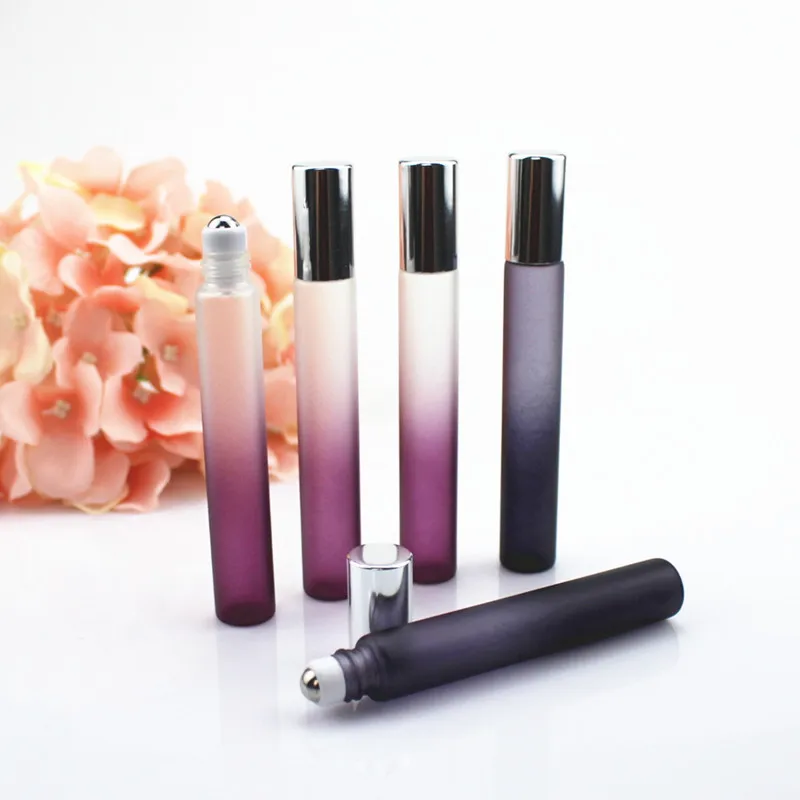 20 шт./лот 10 мл стеклянный рулон на бутылке с шариком из нержавеющей стали