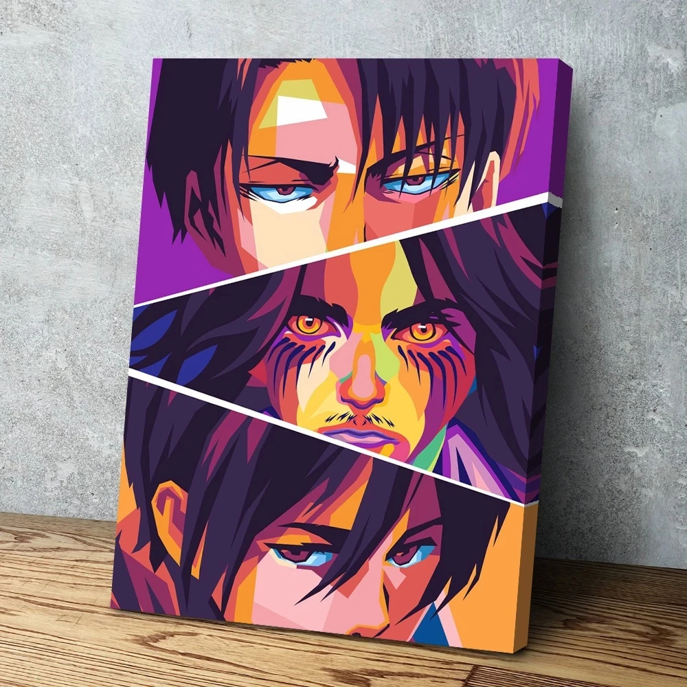 

Wall Art Attack On Titan Canvas Painting HD Printed Japan Anime Pictures Home Decoration Poster For Living Room Modular Framed