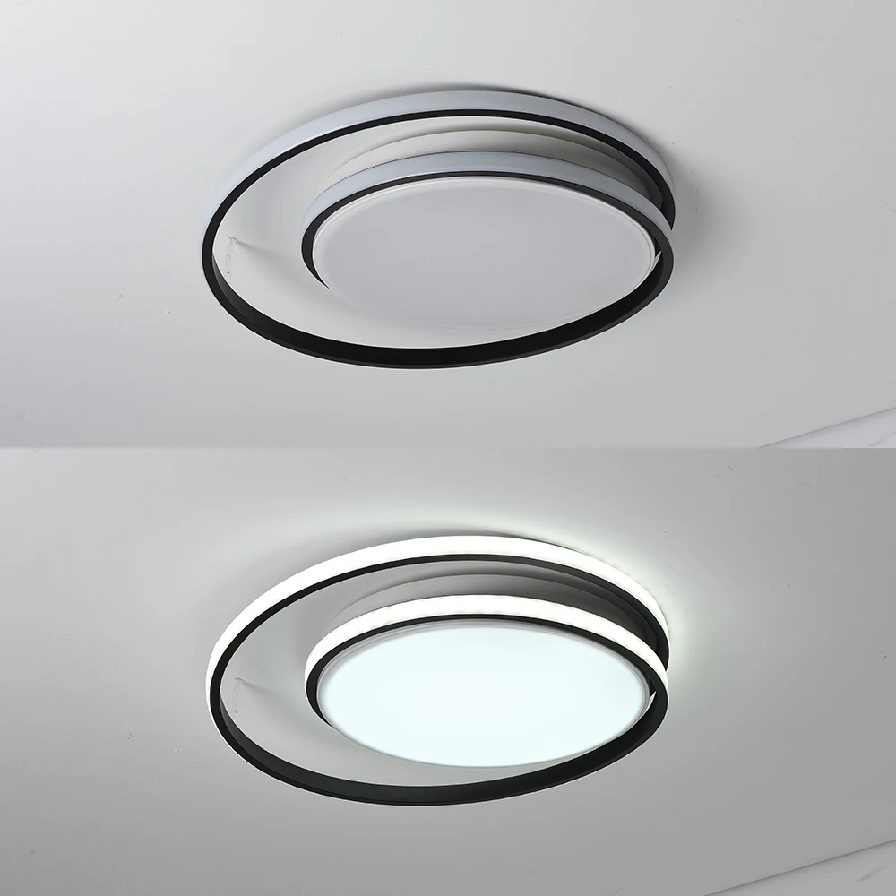 

Bedroom Living Room Lamp Kitchen Study Modern Golden Round LED Ceiling Lamp Simple Chandelier Interior Decoration Lighting