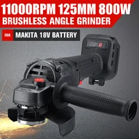 125mm 18v cordless brushless impact angle grinder power tool cutting polishing machine grinder for makita battery 18v