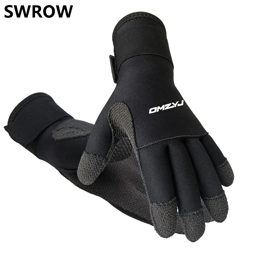 4mm neoprene diving gloves winter swimming warm underwater hunting non-slip anti-stab fishing gloves snorkeling swimming gloves