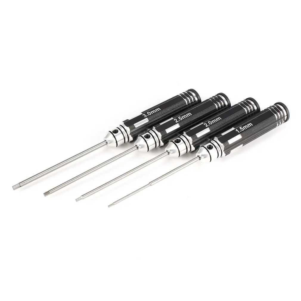 

4Pcs RC Car Screwdriver Kit Hex Screwdriver H1.5mm H2.0mm H2.5mm H3.0mm RC Repair Screw Tool DIY Accessories