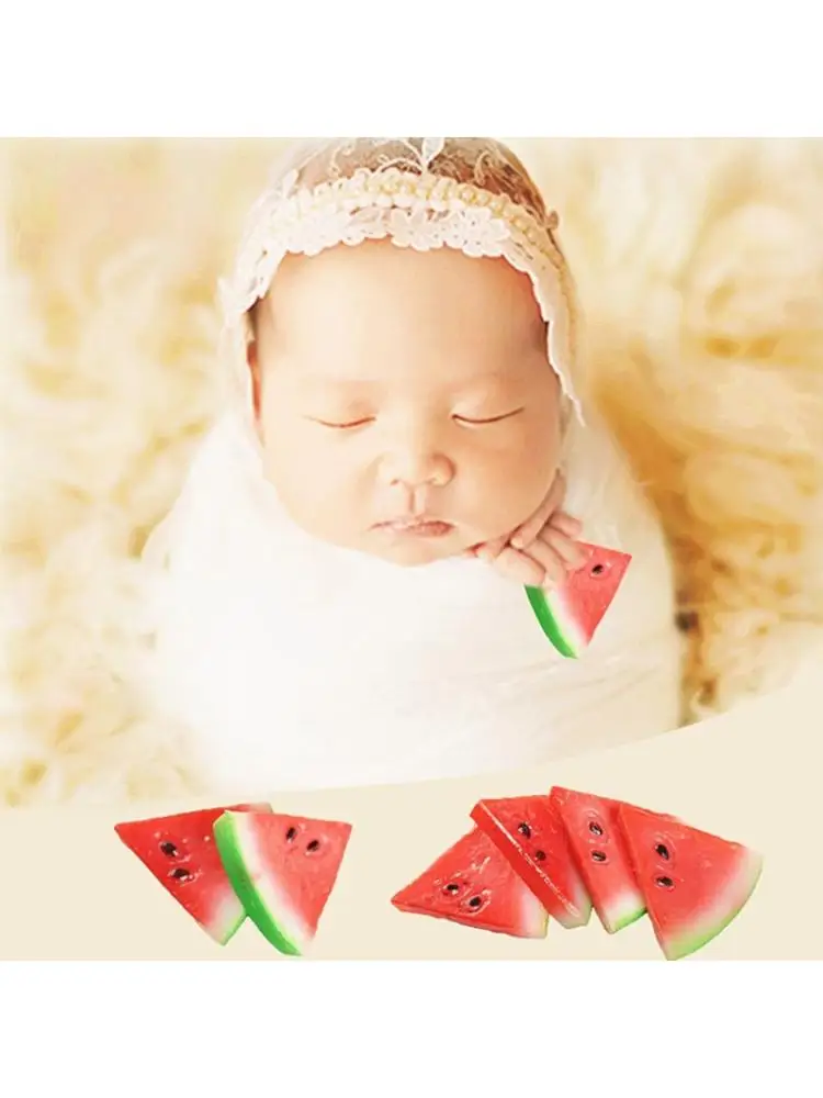 

Baby Infants Photo Photography Props Newborn Blanket Wrap Hat Watermelon Slices B36E
