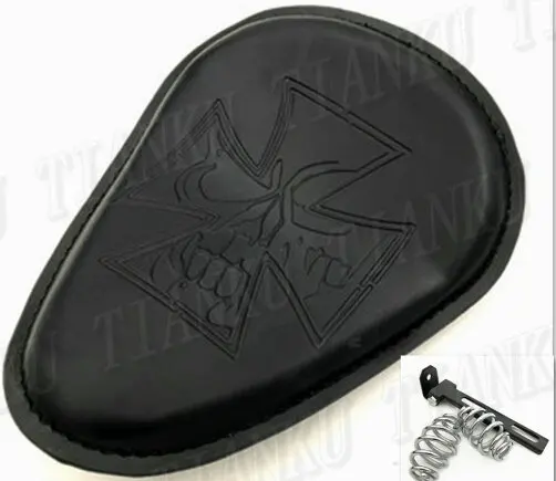 Крестовое кожаное сиденье пружинное + заднее на крыле подкладка для Honda Shadow Steed Magna