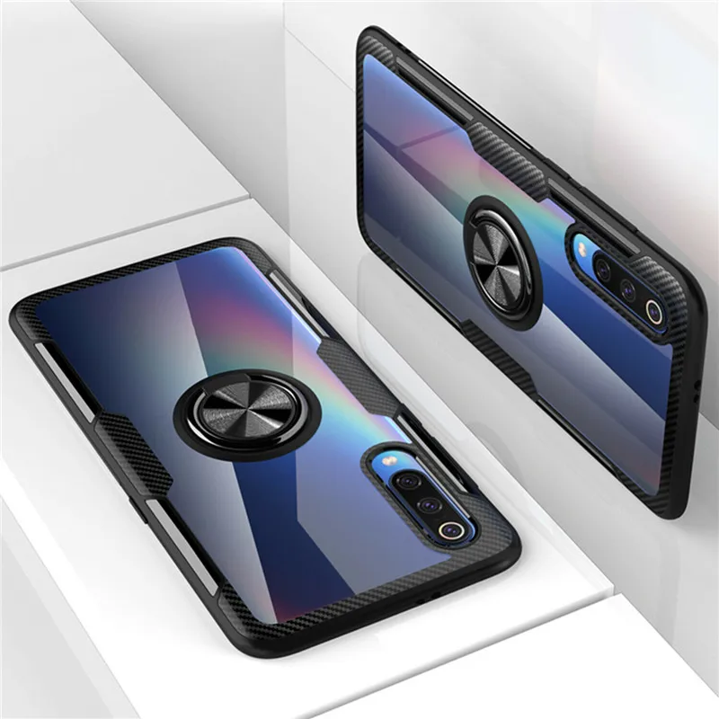 Закаленное стекло с кольцом магнитный держатель чехол для Samsung Galaxy A50 A50S A30S A70 A40 A30