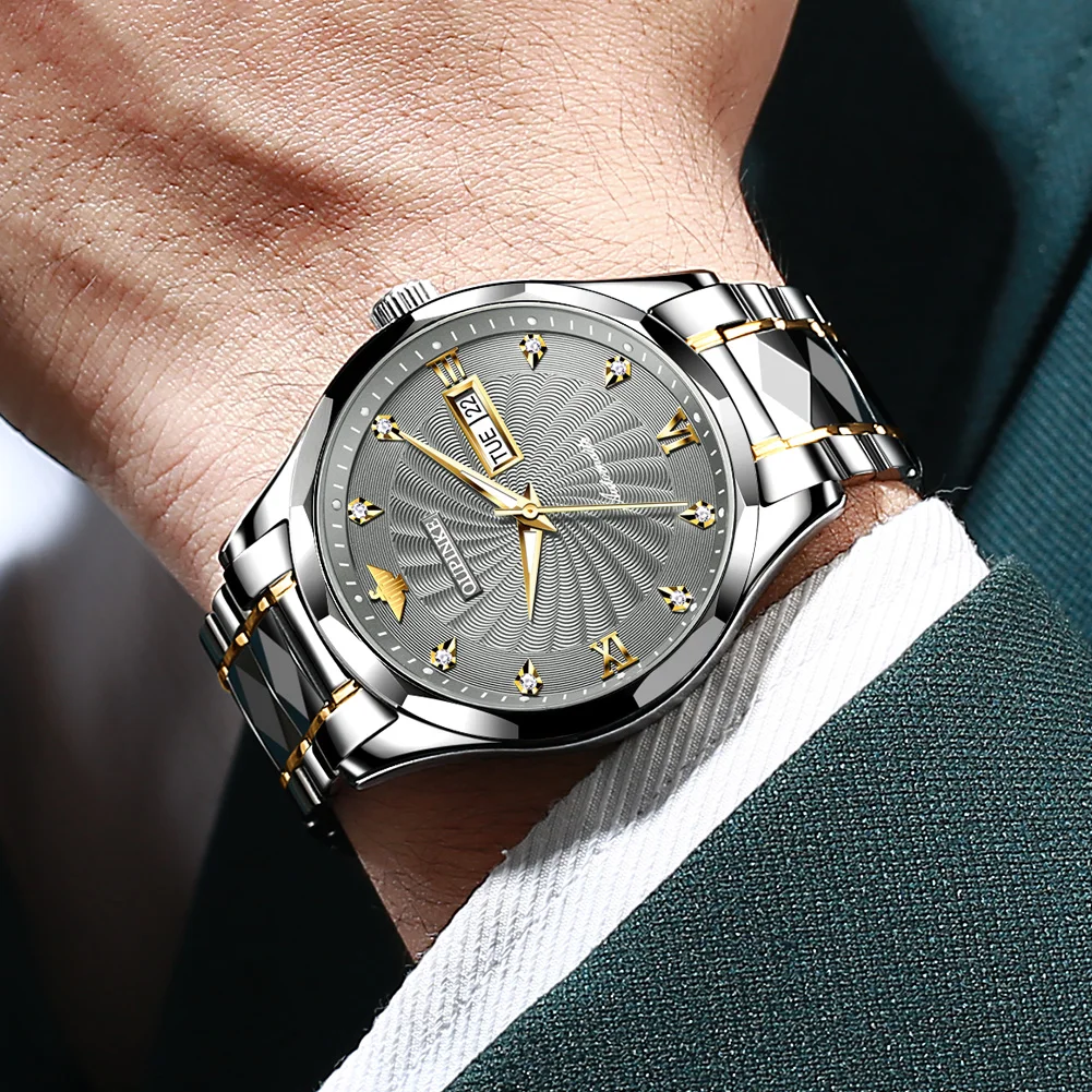 

OUPINKE 3169 Men Luxury Business Waterproof Stainless Steel Wrist Watches Automatic Mechanical for Men Simple Men's Watch