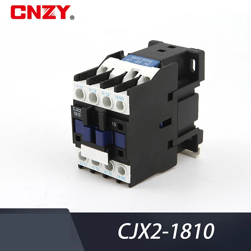 CJX2-1810 LC1 контактор переменного тока 18A 3 фазы 3-полюсный без катушки Напряжение 380V 220V 110V 36V 24V 50/60Hz Din рейка крепление 3 P+ 1NO нормально открытый