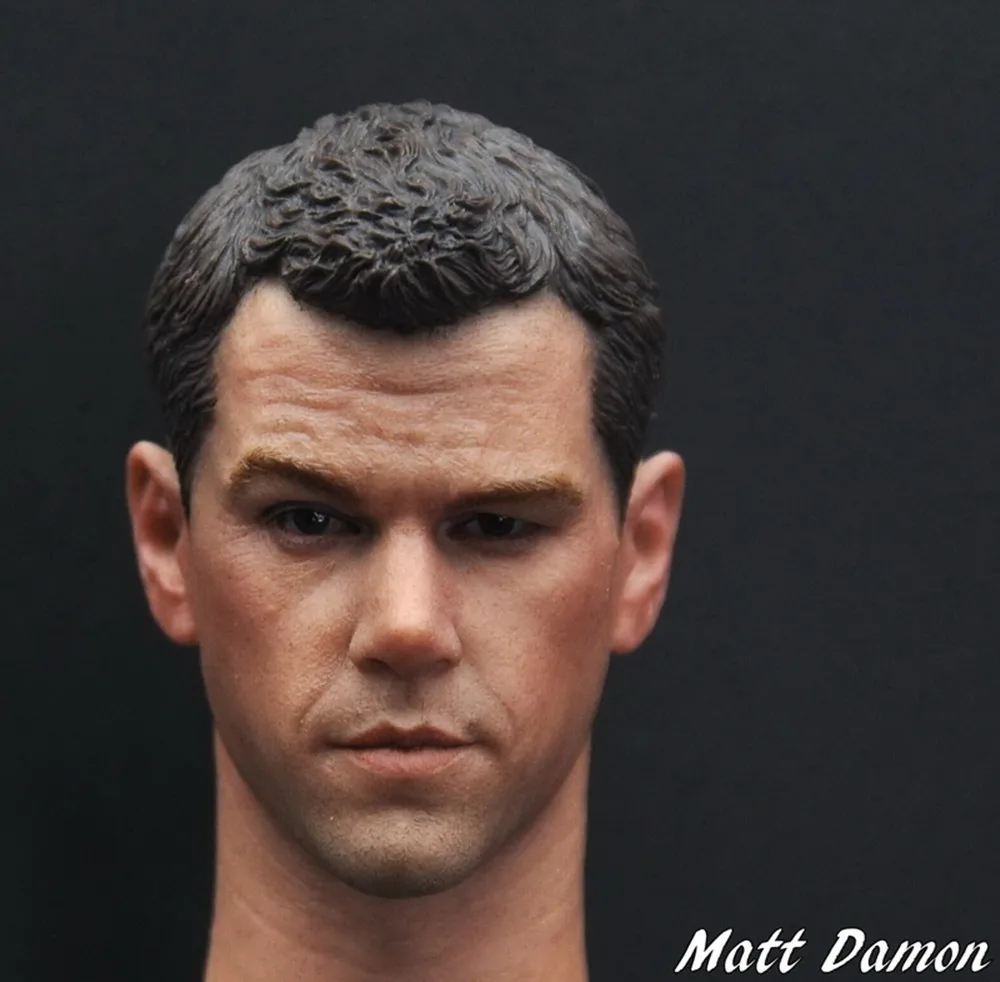 

1:6 Matt Damon Bourne Identity Head Sculpt Male Carving fit 12'' Figure Set Soldier's Carving Model Doll Star DIY