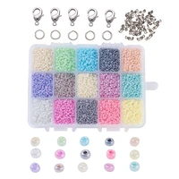 round glass seed beads jump ring bead tips knot covers lobster claw clasps for diy bracelet necklace jewelry making