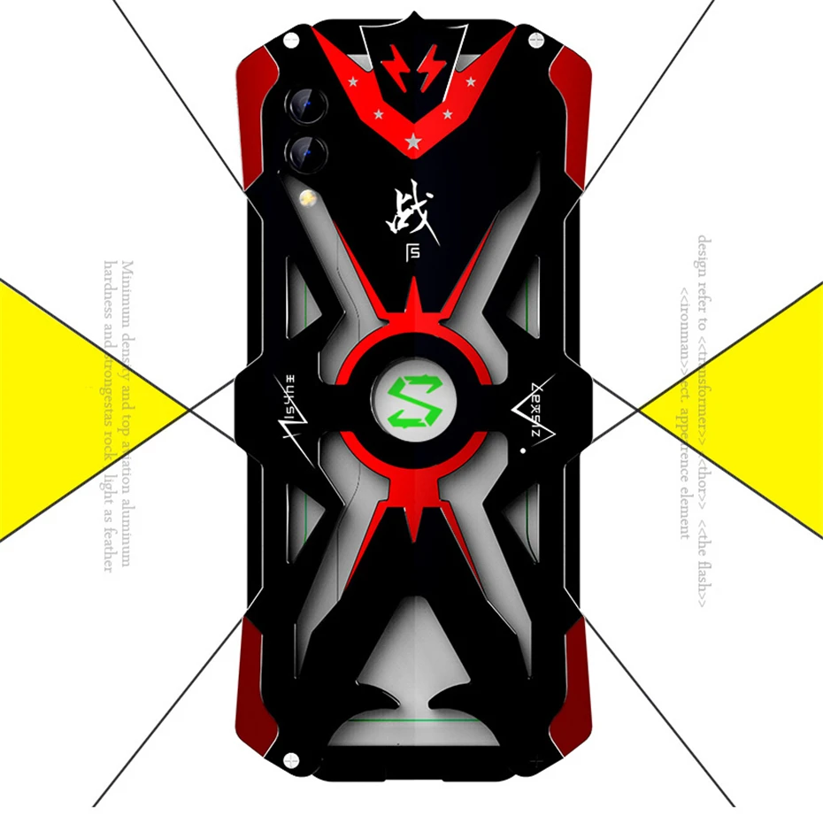 

Zimon For Black Shark 2 Metal Case With Mobile Phone Finger Ring Holder Hollow Out Back Cover For Xiaomi Black Shark 2 Pro Case