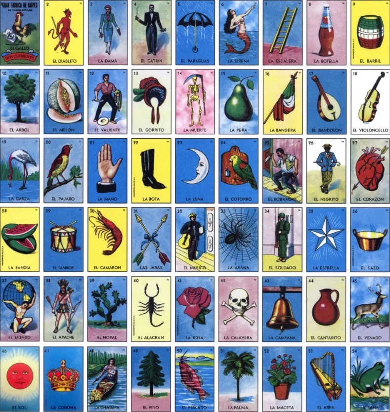 

8x8FT Classic Loteria Mexicana Mexican Bingo Tabla Pattern Wall Custom Photo Studio Background Backdrop Vinyl 240cm x 240cm