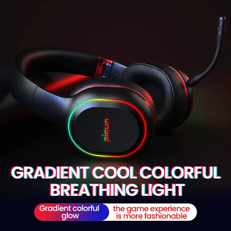 Новые Picun P80S мобильный Игровые наушники светодиодный RGB вибрации игровая
