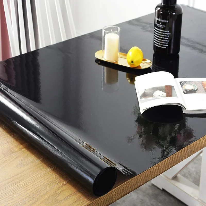 

Black Tablecloth manteles Transparent Waterproof Kitchen Table protective table cover oil proof Glass Soft Cloth Table cloth