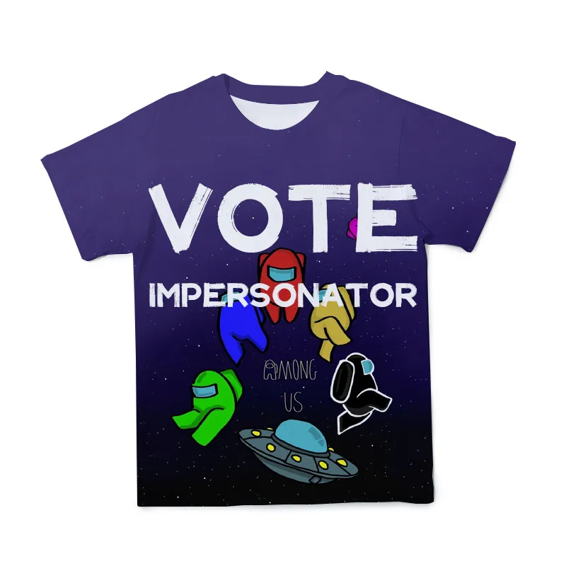 

Kids t Shirt Children Clothing 2021 Funny Summer Tops Cartoon Kawaii Tee Boys Girls Clothes for teens Game amoung us