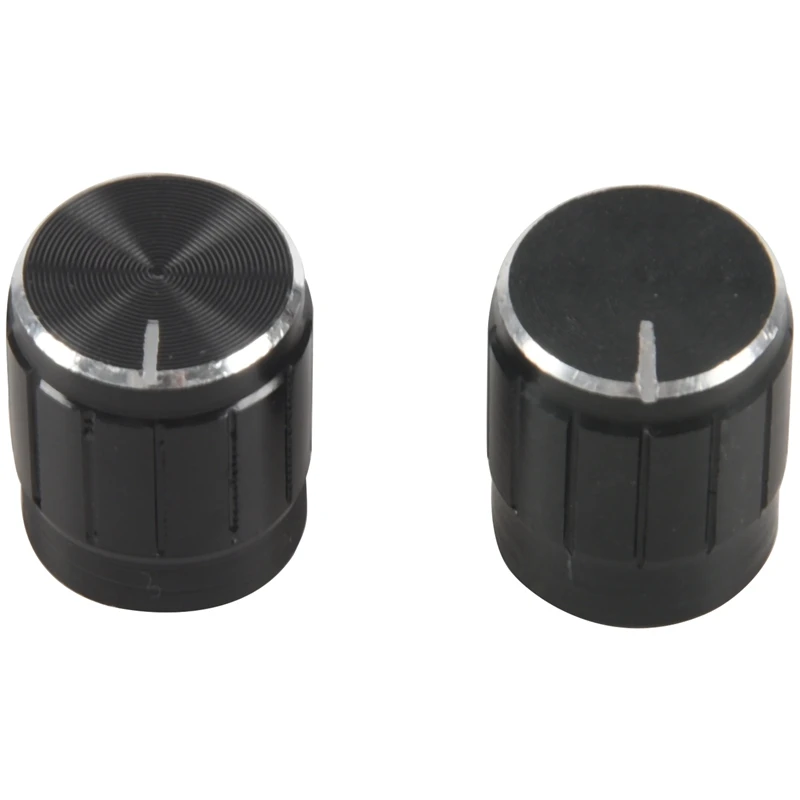 2 шт. Нескользящие ребристые ручки потенциометра крышки 6 мм Диаметр отверстия