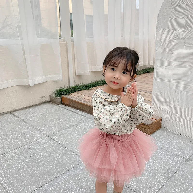 2019 Новое поступление осенняя хлопковая рубашка принцессы в Корейском стиле с