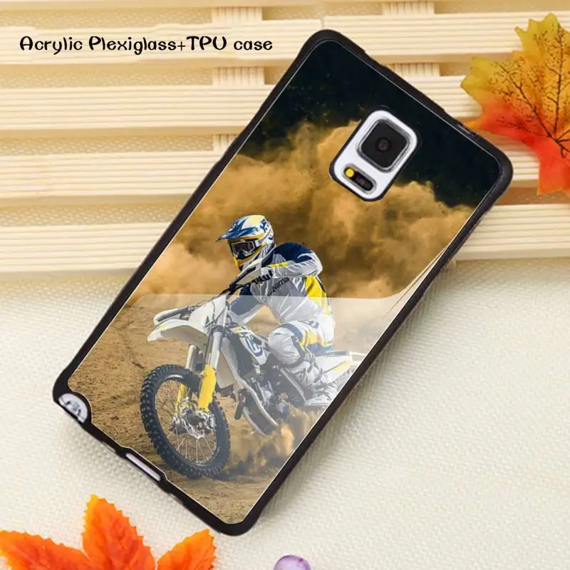 

Moto Cross Motorcycle Sports Phone Case Acrylic Plexiglass TPU For Samsung Note20 10 9 8 7 5 Pro ULTRA