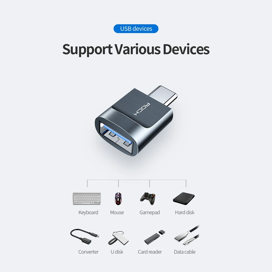 Рок н Тип C к usb адаптеру 3 0 USB преобразователь OTG c для смартфонов на платформе Android