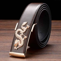leather belts for men new plate buckle waistband for men fashion male strap dragon buckle