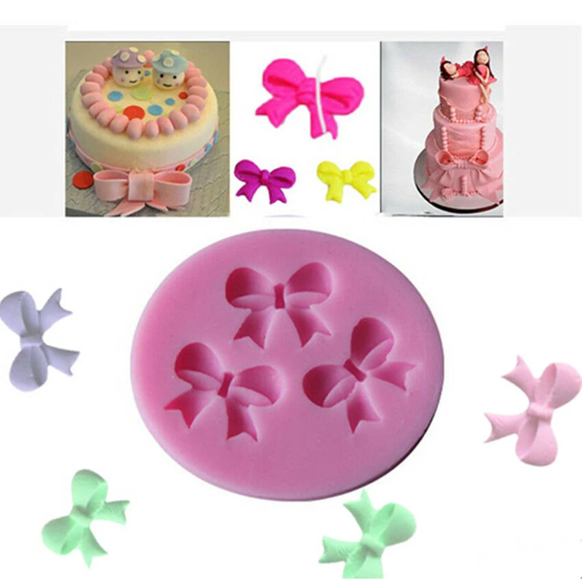Новинка бант силиконовая плитка украшение для торта конфет|sugar craft|silicone fondantcandy mold