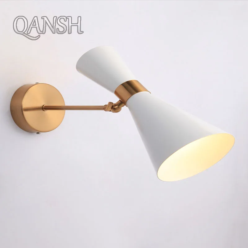 Винтажное настенное бра с двойной головкой светильники Wandlamp железная настенная