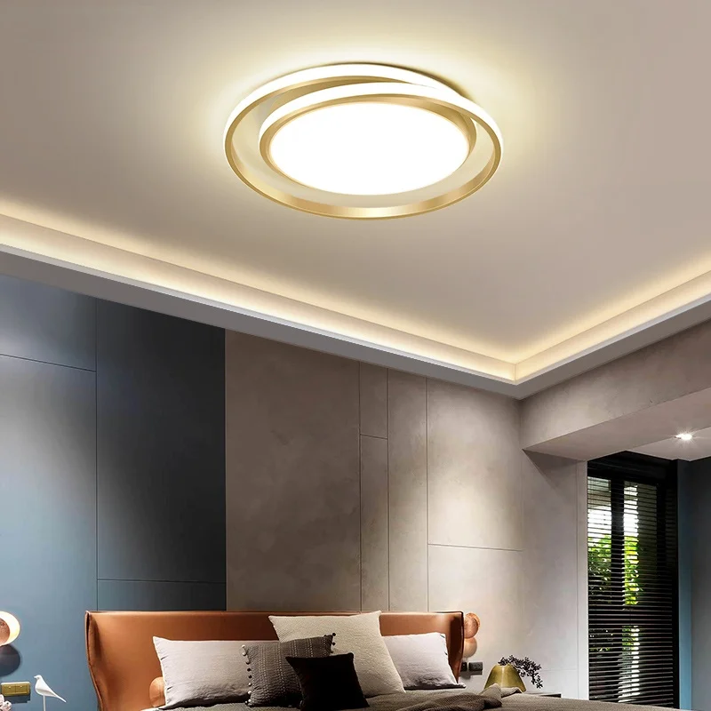 

Modern LED Chandeliers Lights For Living Dining Room Bedroom Indoor Round Gold/Black/White Lamps Home Deco Lighting With Remote