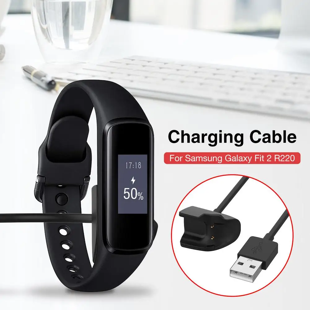 

USB Charger For Samsung Gala-xy Fit 2 SM-R220 Charging Cable Data Cradle Dock Wire For Galax-y Fit2 R220 Smart Watch Accessories