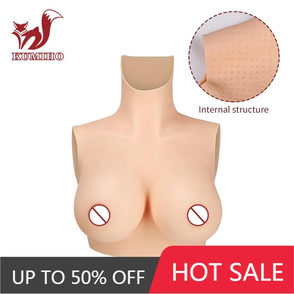 

KUMIHO 6G Silicone Breast Forms New Upgraded Material Porous Silica Gel Prosthesis Artificial Skin Lifelike Fake Boobs shemale