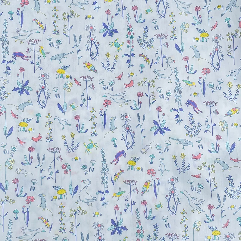 

Purple Duck 80S Tissun liberty Cotton Poplin Fabric For Kids Baby Sewing Cloth Dresses Skirt DIY Handmade Patchwork Meter 2021
