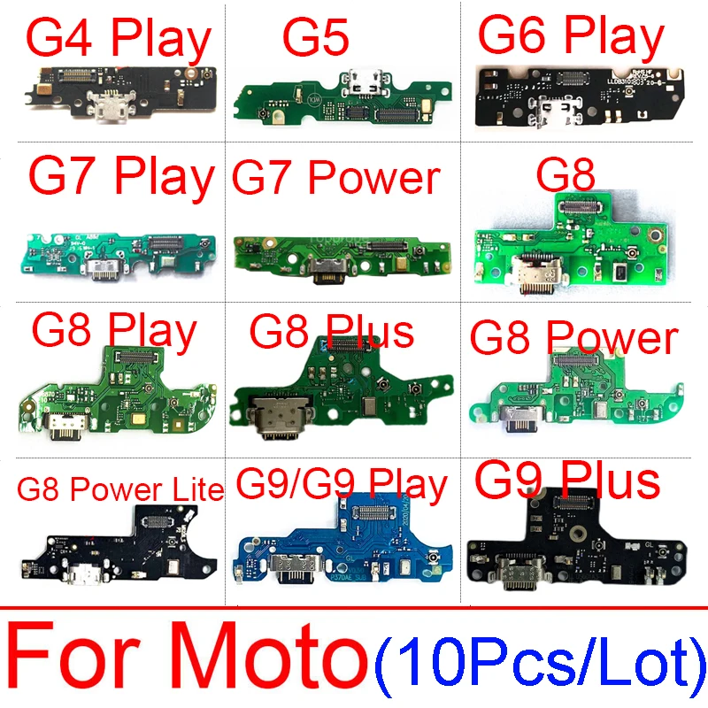 

10Pcs Dock Connector USB Charger Charging Board For Moto G5 G4 G6 G7 G8 G9 Play Plus Power Lite One Hyper Fusion Vision Action