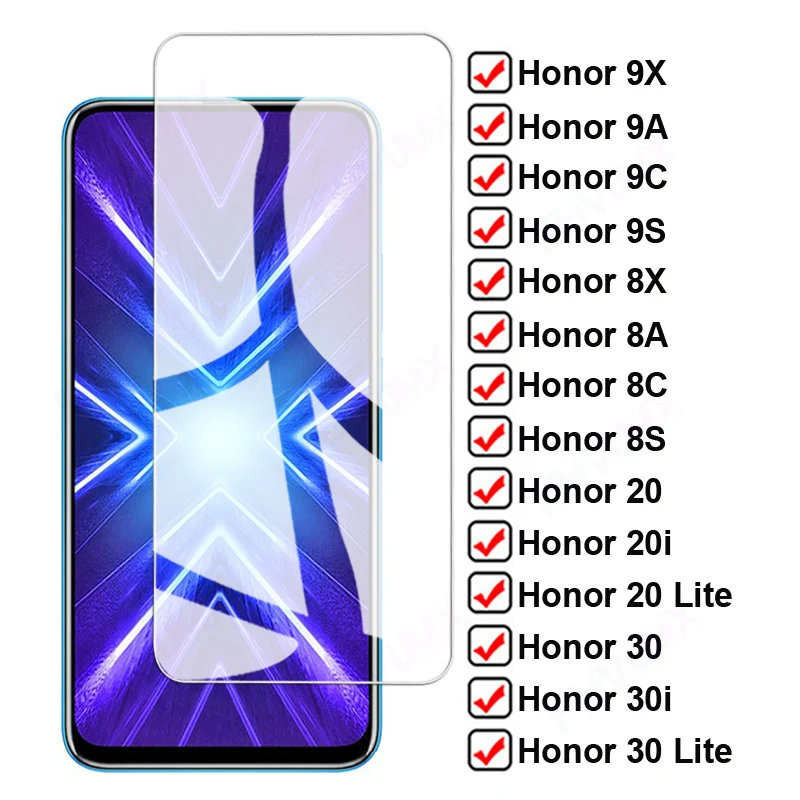 

Закаленное защитное стекло 999D для Huawei Honor 9A 9C 9S 9X 8A 8C 8S 8X