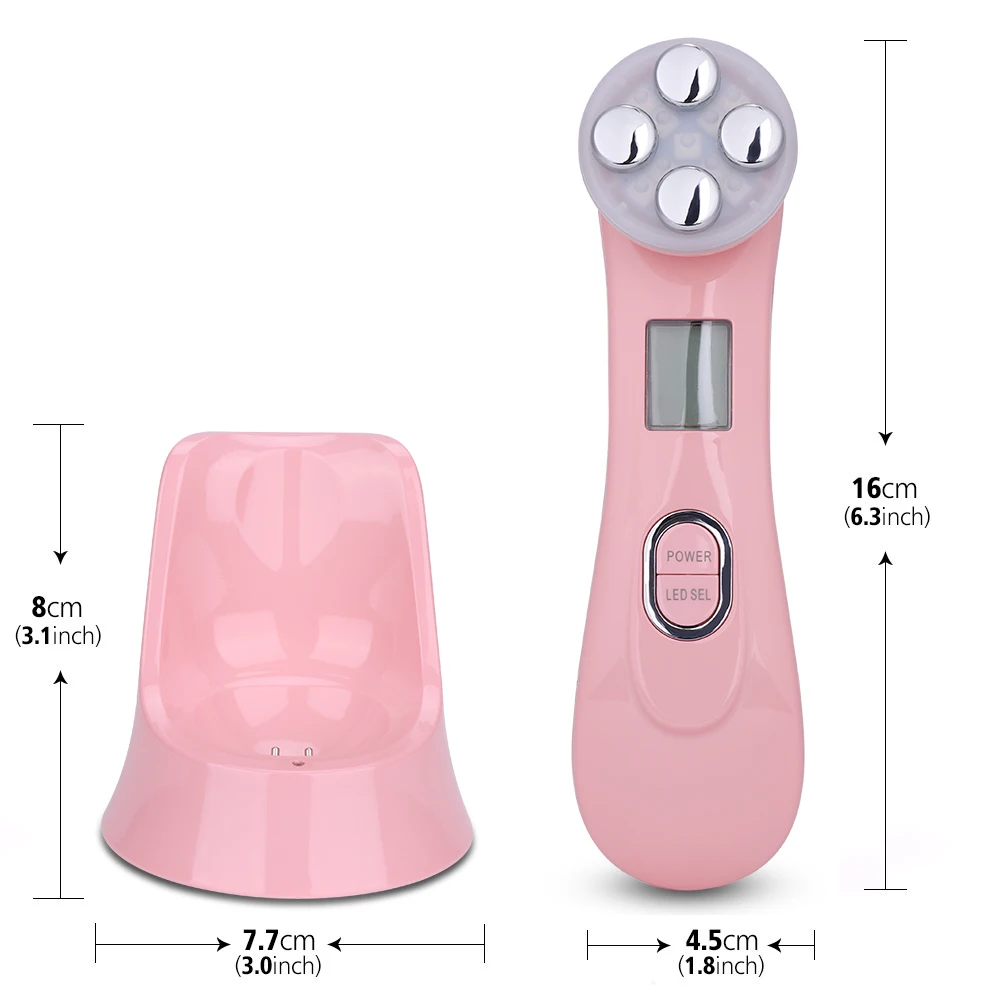 

5 in 1 LED Skin Tightening Anti Aging Radiofrequency Mesotherapy RF&EMS Face Lifting LED Photon Galvanic Beauty Skin Care Tools