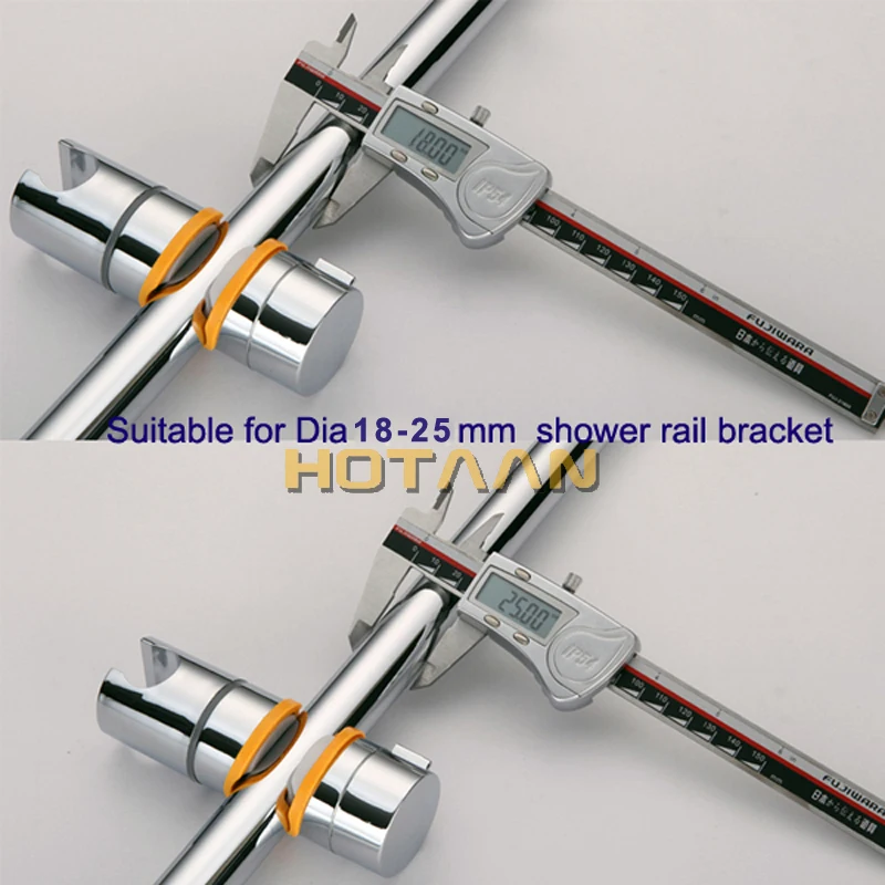 

Bathroom Accessories Universal 18~25mm ABS Plastic Shower Slide Rail Bar Holder Adjustable Clamp Holder Bracket Replacement