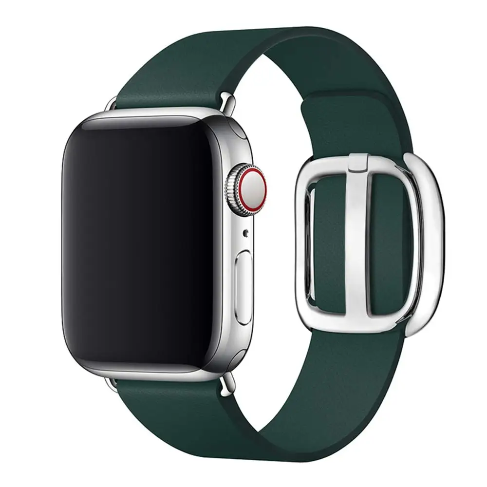 Ремешок из натуральной кожи для Apple Watch Band 38 мм 40 42 классический мужской и женский