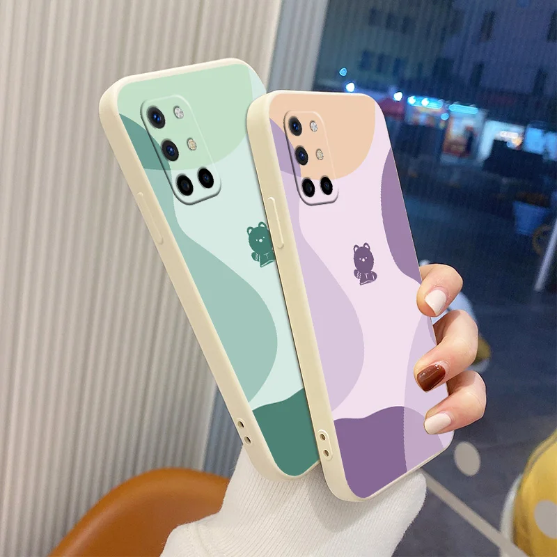 

Dream Color Shockproof Camera Lens Protect Case For Oneplus 8t 9 9pro 9r pro Soft Liquid Silicone Phone Cover