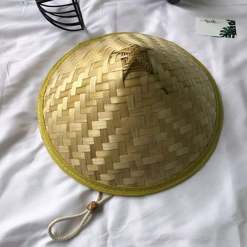 Бамбуковая Шляпа в китайском стиле Ротанговые шляпы для рыбаков ретро Плетеная