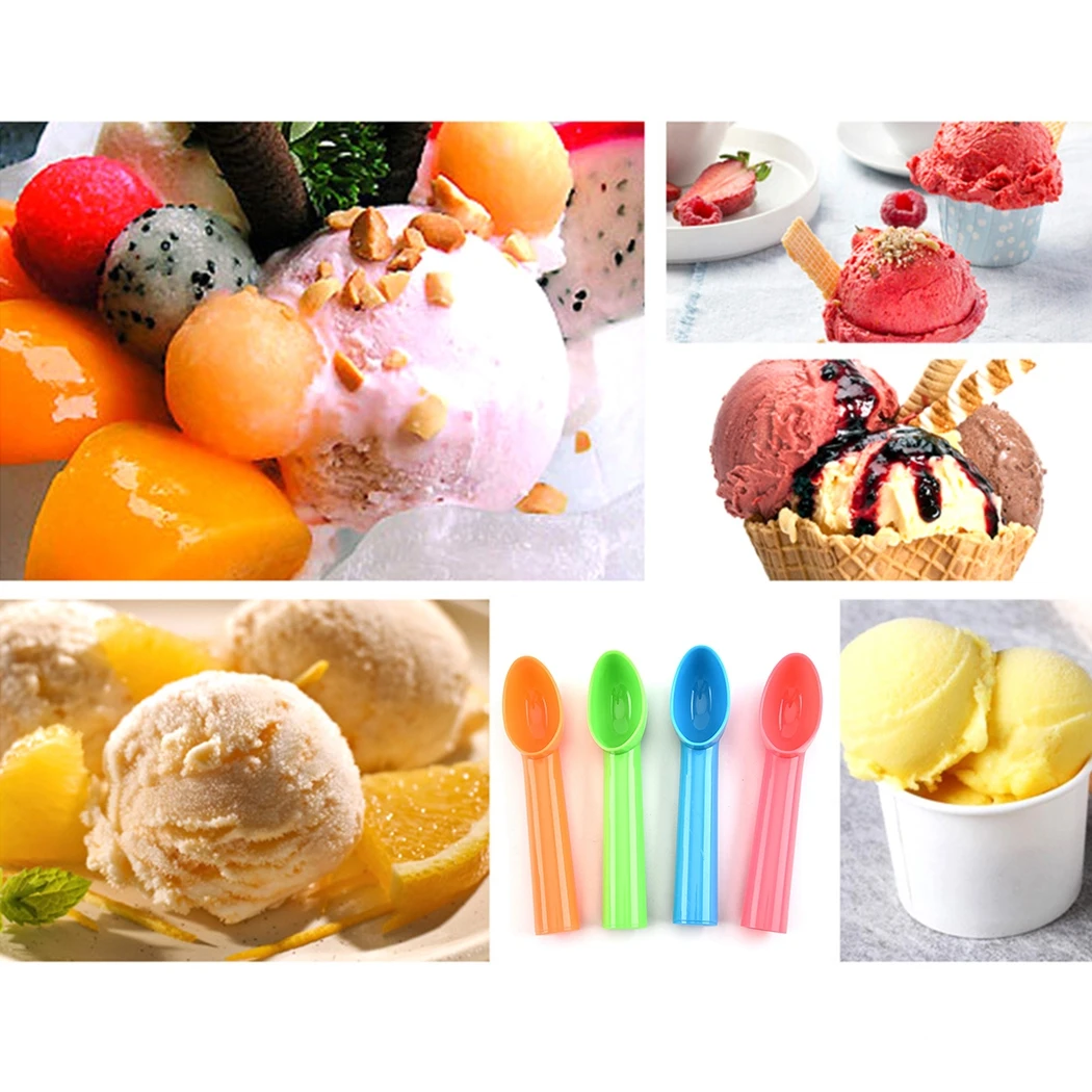 

1 Pcs Ice Cream Scoop Non-Stick Plastic Lightweight Fruit Ball Spoon Mashed Potatoes Dessert Scoop Kitchen Spoon Tools Supplies